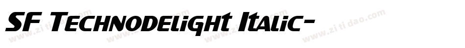 SF Technodelight Italic字体转换